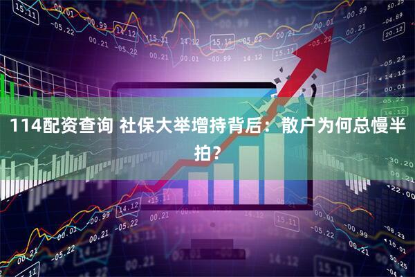114配资查询 社保大举增持背后：散户为何总慢半拍？
