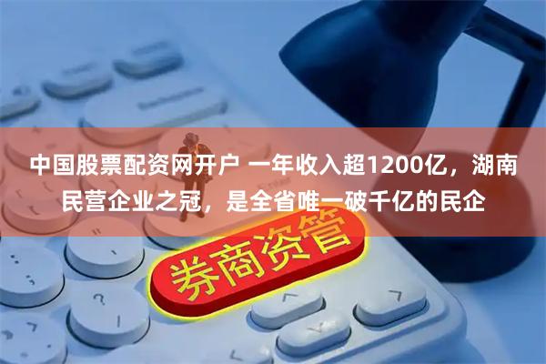 中国股票配资网开户 一年收入超1200亿，湖南民营企业之冠，是全省唯一破千亿的民企